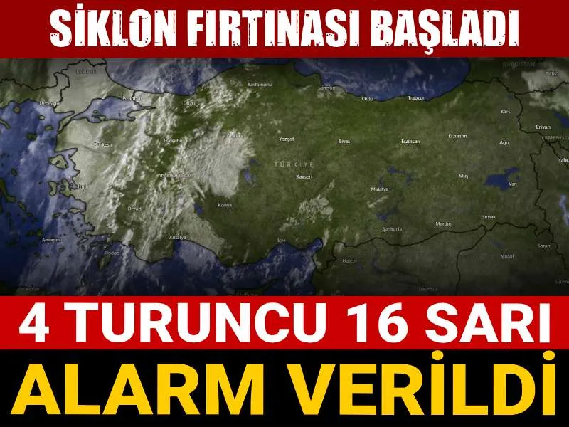 Siklon Alarmı! 4 Turuncu, 16 Sarı Uyarı: Fırtına Geliyor!