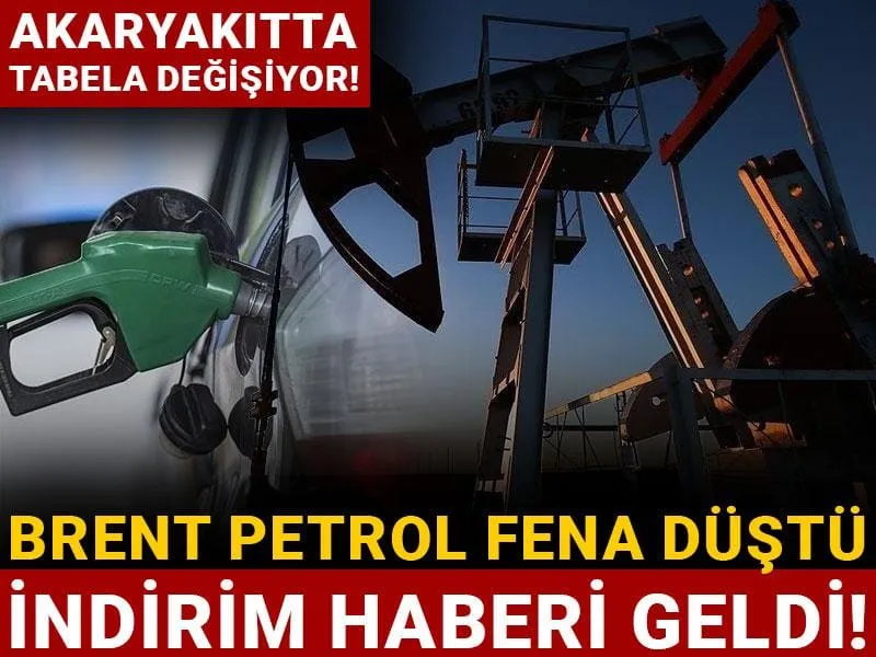 Akaryakıtta tabela değişiyor! Brent petrol fena düştü indirim haberi geldi!