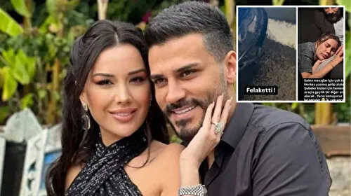 Dilan ve Engin Polat trafik kazası geçirdi! Yolda aniden çıkan lastik araçlarına çarptı