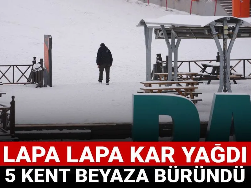 Lapa lapa kar yağdı: 5 kent beyaza büründü
