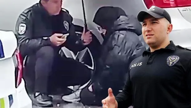 Erzurum'da Şemsiyeli Kahraman Polis! Görevi mi Yaptı, Yoksa Daha Fazlası mı?