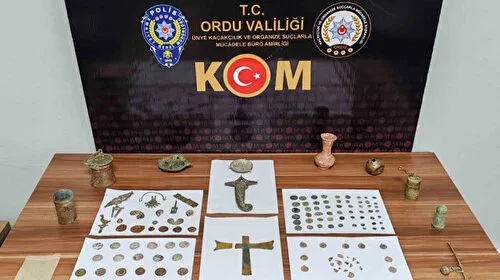 Ordu'da 133 adet tarihi obje ele geçirildi