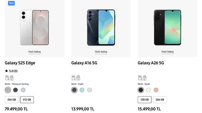 Samsung Galaxy A16 5G, Türkiye’de 14 bin TL’den satışa sunuldu
