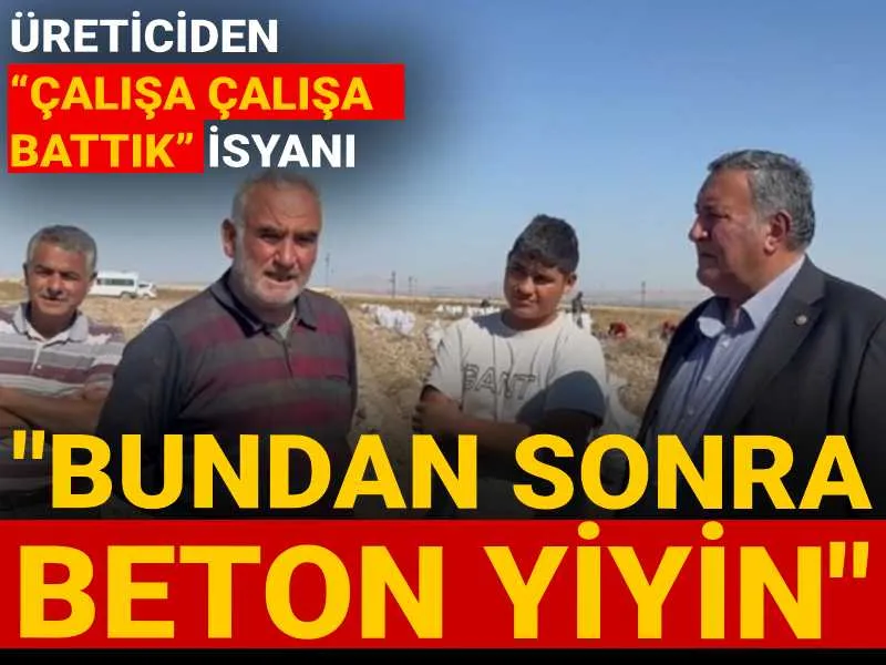 Çiftçiden Şok Sözler: "Bundan Sonra Beton Yiyin!"
